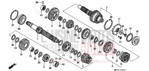 GETRIEBE (CBR1000FH/FJ/FM) CBR1000FJ de 1988